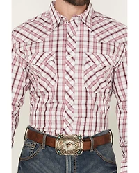 Wrangler Men's 20X Plaid Print Long Sleeve Button-Down Stretch Western Shirt
