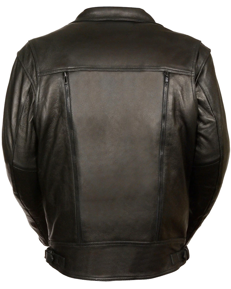 Milwaukee Leather Men's Utility Pocket Motorcycle Jacket