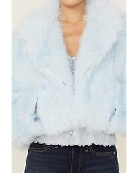 Free People Women's Faux Fur Cropped Jacket