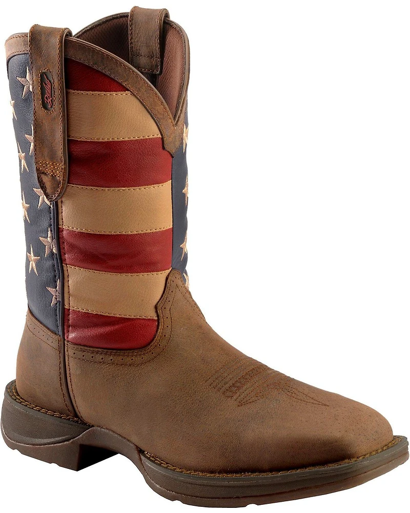 Rebel by Durango Men's Steel Toe American Flag Western Work Boots
