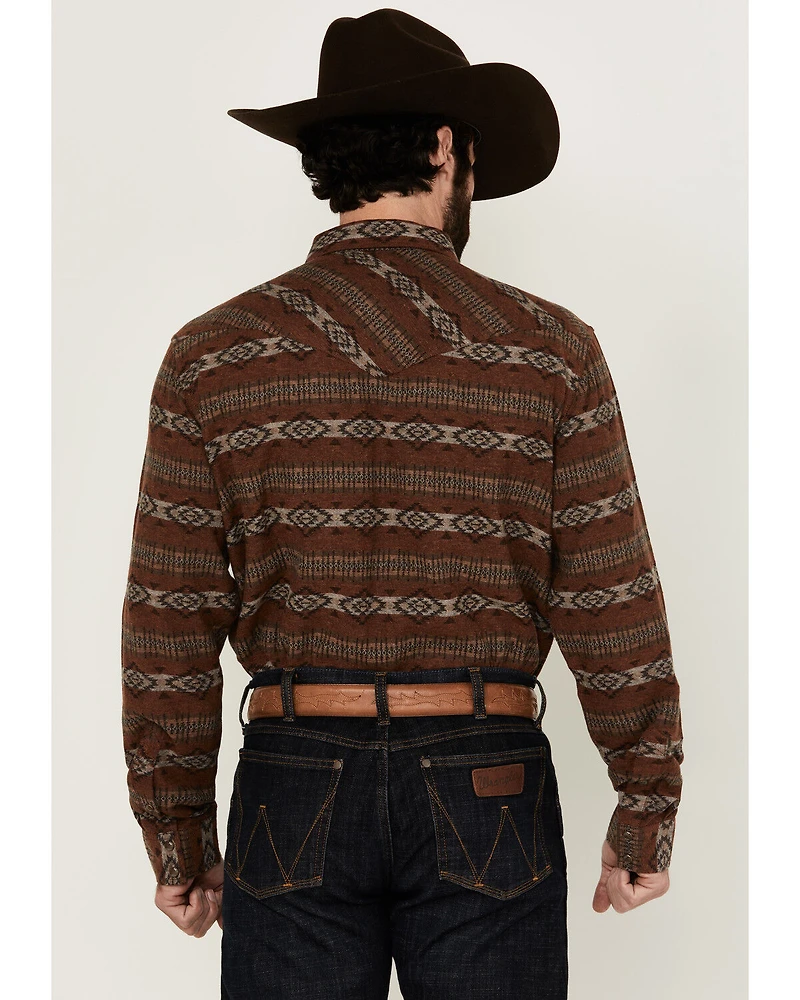 Cody James Men's Resource Southwestern Striped Long Sleeve Snap Western Shirt