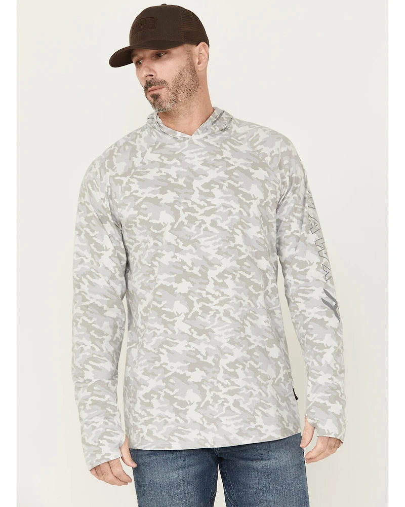 Hawx Men's Sundown Camo Print Hooded Work Shirt
