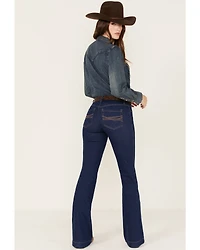 RANK 45® Women's Dark Wash Mid Rise Flare Jeans