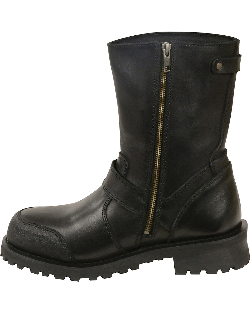 Milwaukee Leather Men's Classic Engineer Boots - Round Toe