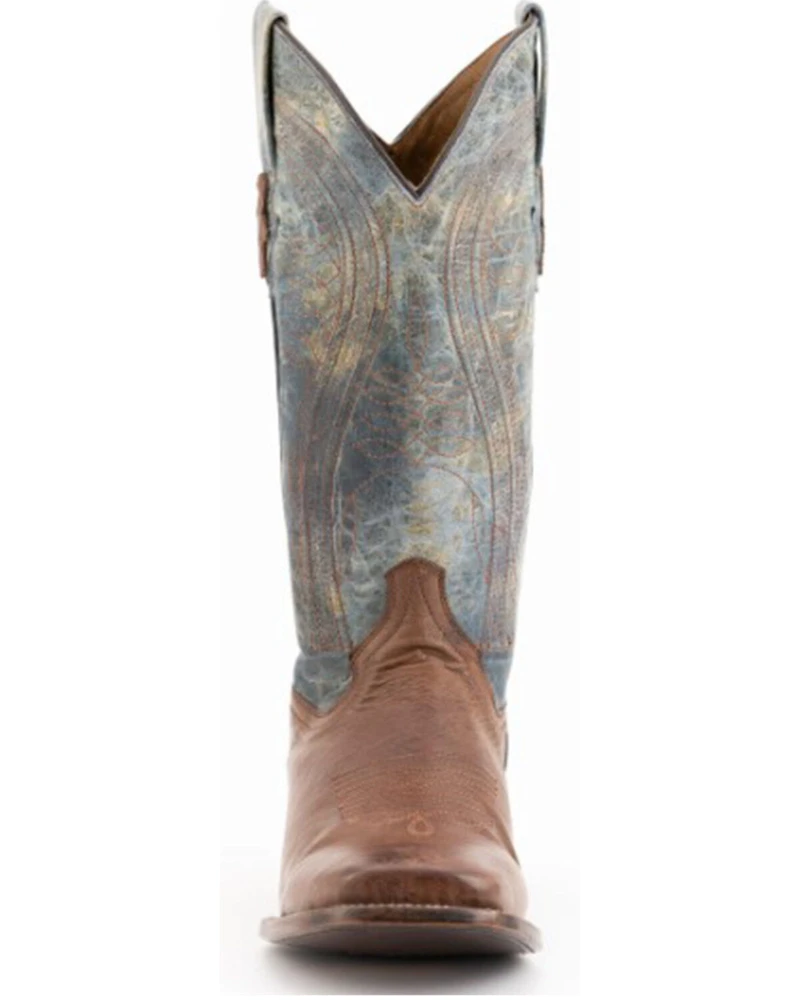 Ferrini Men's Smooth Quill Ostrich Exotic Boots - Broad Square Toe
