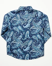 Cody James Toddler Boys' Westward Paisley Print Long Sleeve Snap Western Shirt