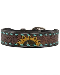 Myra Bag Scenic Hand-Tooled Leather Dog Collar
