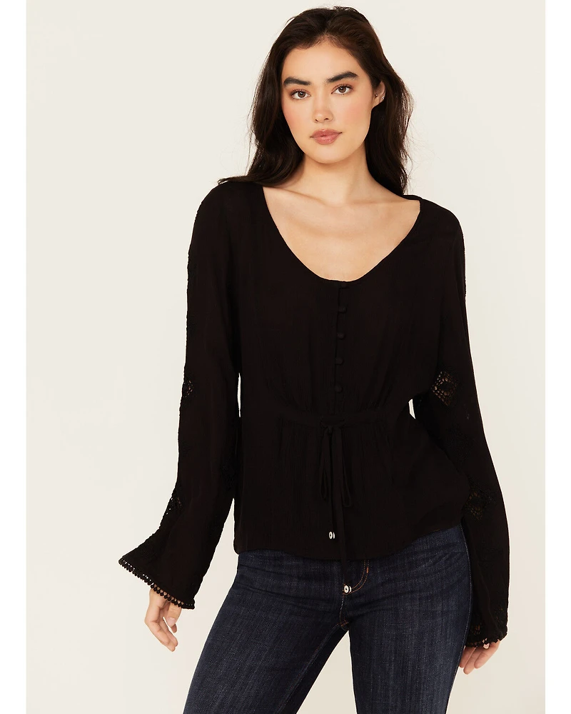 Idyllwind Women's Sharondale Embroidered Long Sleeve Button-Down Shirt