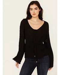 Idyllwind Women's Sharondale Embroidered Long Sleeve Button-Down Shirt