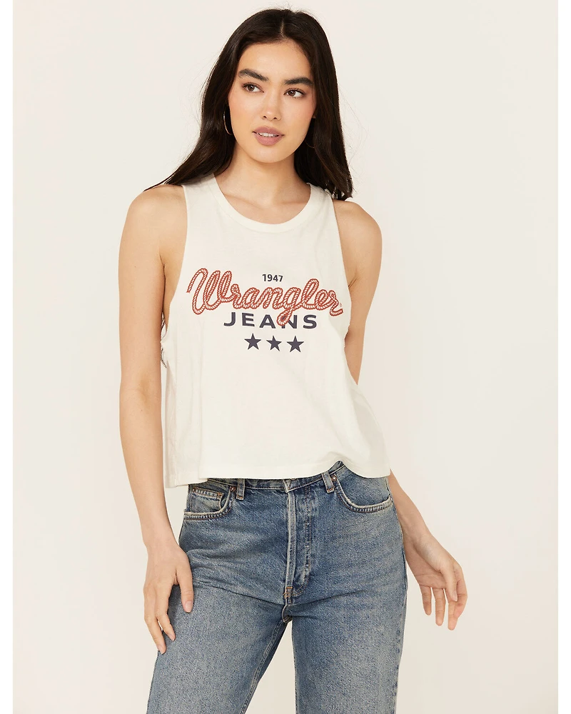 Wrangler Women's Jeans Logo Sleeveless Graphic Tank