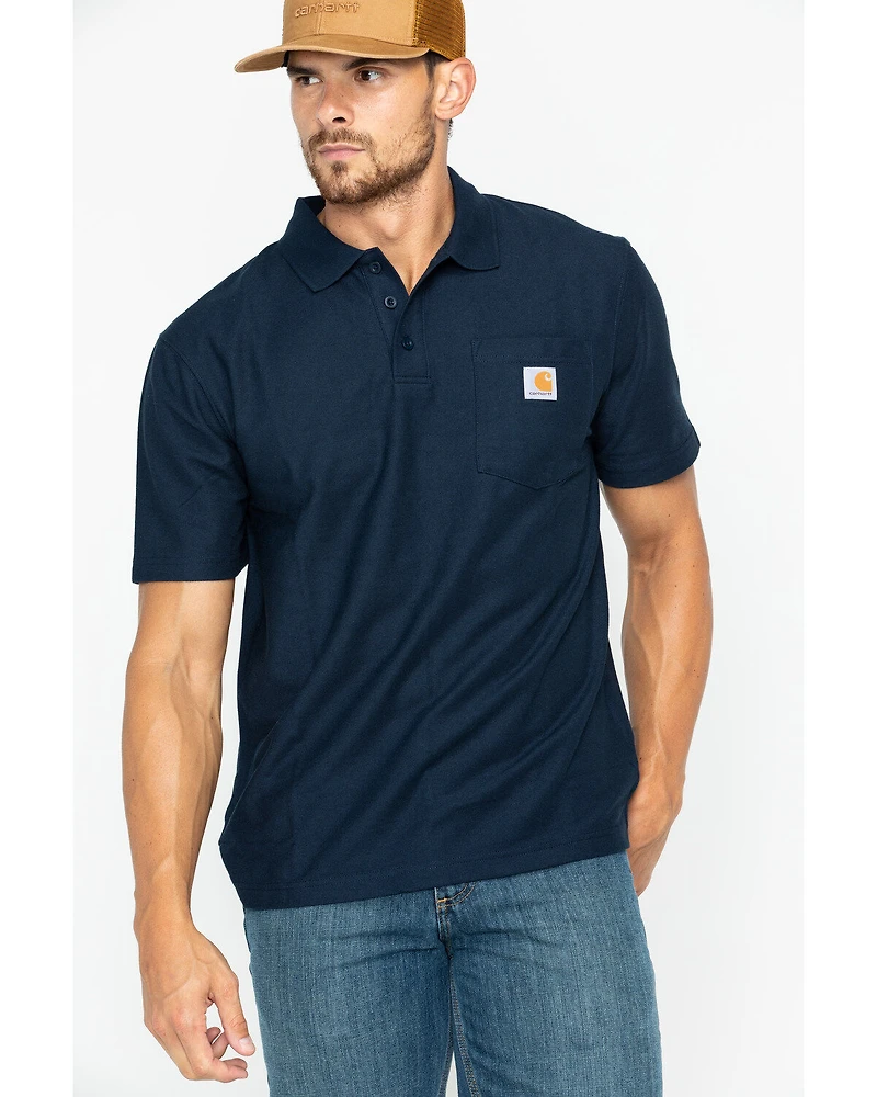 Carhartt Men's Contractor's Pocket Short Sleeve Polo Work Shirt - Big & Tall
