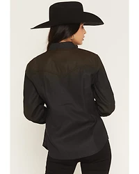 Idyllwind Women's Midnight Cowboy Coated Long Sleeve Snap Western Shirt