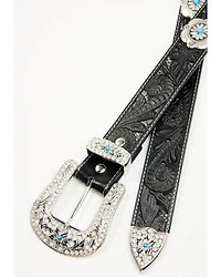 Shyanne Women's Underlay Concho Studded Tooled Belt