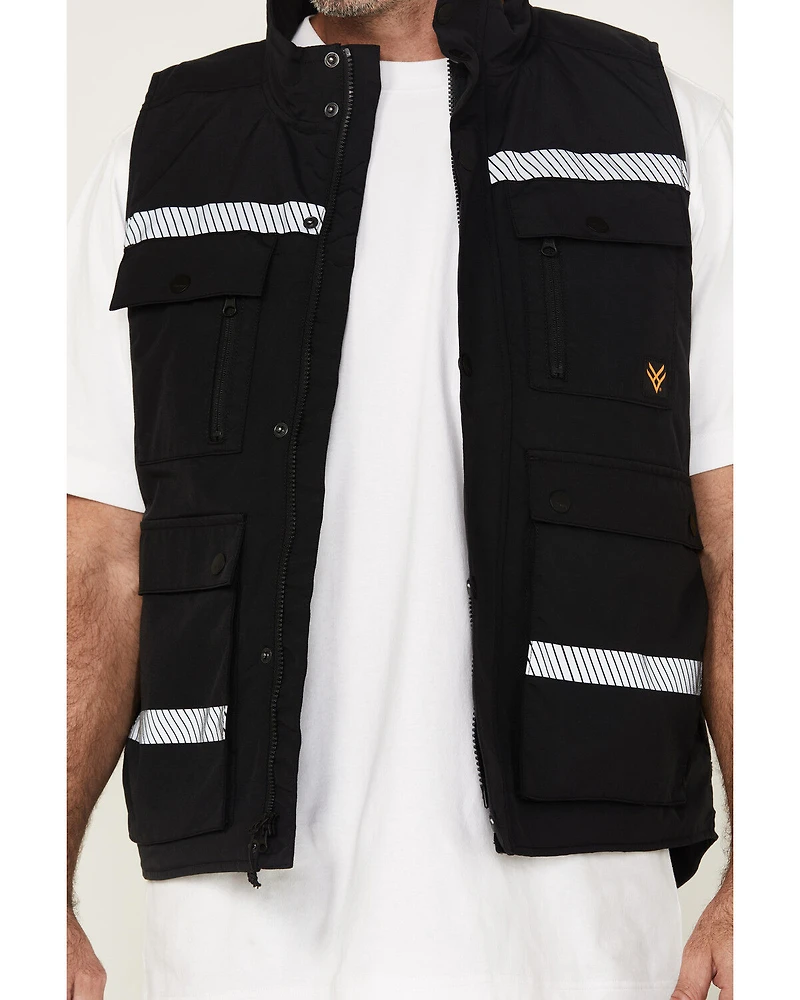 Hawx Men's Reflective Insulated Canvas Work Vest