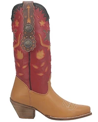 Dingo Women's Love Rocks Leather Underlay Western Boot - Snip Toe