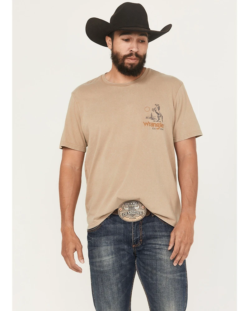 Wrangler Men's Long Live Cowboys Short Sleeve Graphic T-Shirt