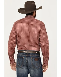 Cinch Men's Geo Print Long Sleeve Button-Down Western Shirt