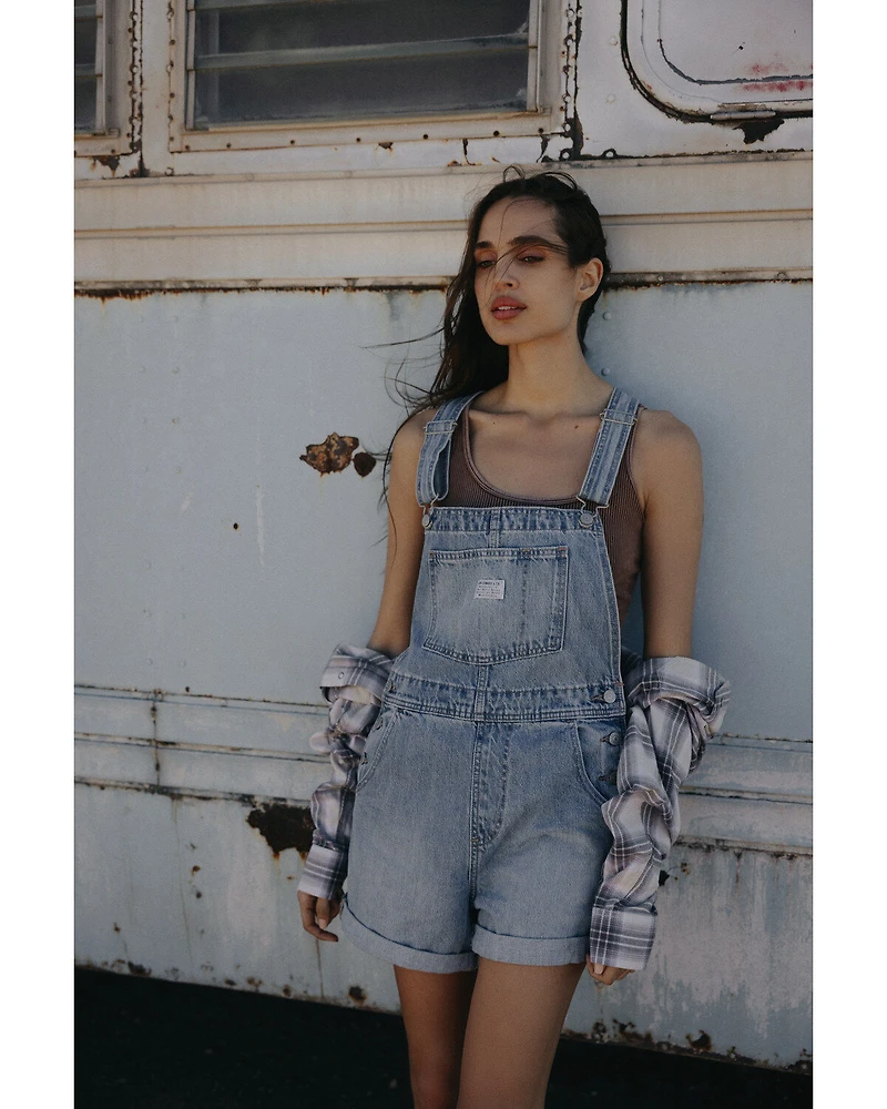 Levi's Women's Light Wash Vintage Shortalls