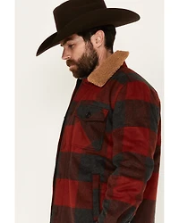 Cody James Men's Plaid Print Button-Down Lumber Jack Wool Jacket