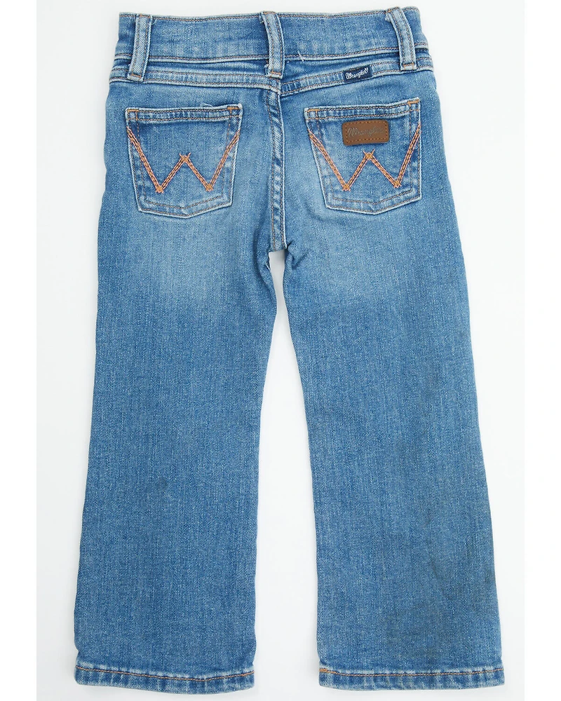 Wrangler Toddler Girls' Medium Wash Bootcut Denim Jeans