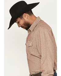Blue Ranchwear Men's Desert Rose Striped Long Sleeve Snap Western Shirt