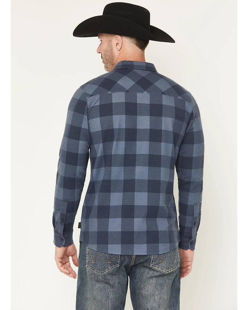 Brothers and Sons Men's Kent Plaid Print Long Sleeve Button-Down Stretch Western Shirt