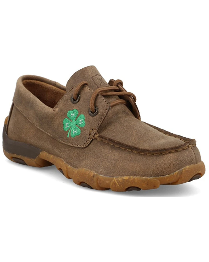 Twisted X Boys' Driving Moc Boat Shoe Mocs