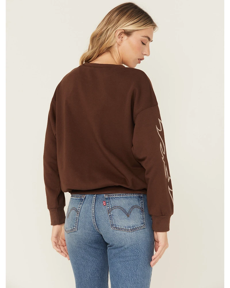 Blue B Women's Boot Stitch Crewneck Sweatshirt