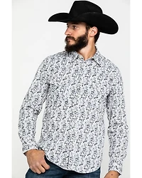 Rock & Roll Denim Men's Crinkle Washed Print Long Sleeve Western Shirt
