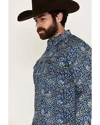 Moonshine Spirit Men's Verano Floral Paisley Print Long Sleeve Snap Western Shirt