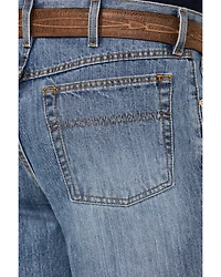 Cinch Men's Black Label Medium Wash Loose Tapered Rigid Denim Jeans