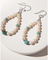 Paige Wallace Women's Pearl Loop Earrings
