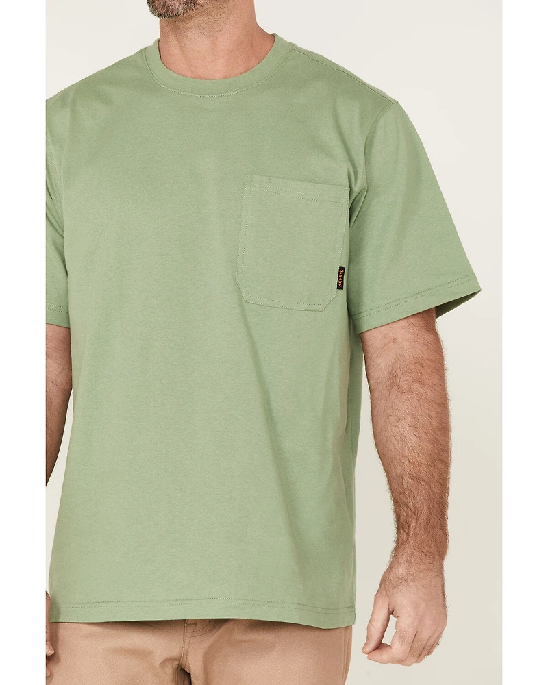 Hawx Men's Solid Loden Force Heavyweight Short Sleeve Work Pocket T-Shirt
