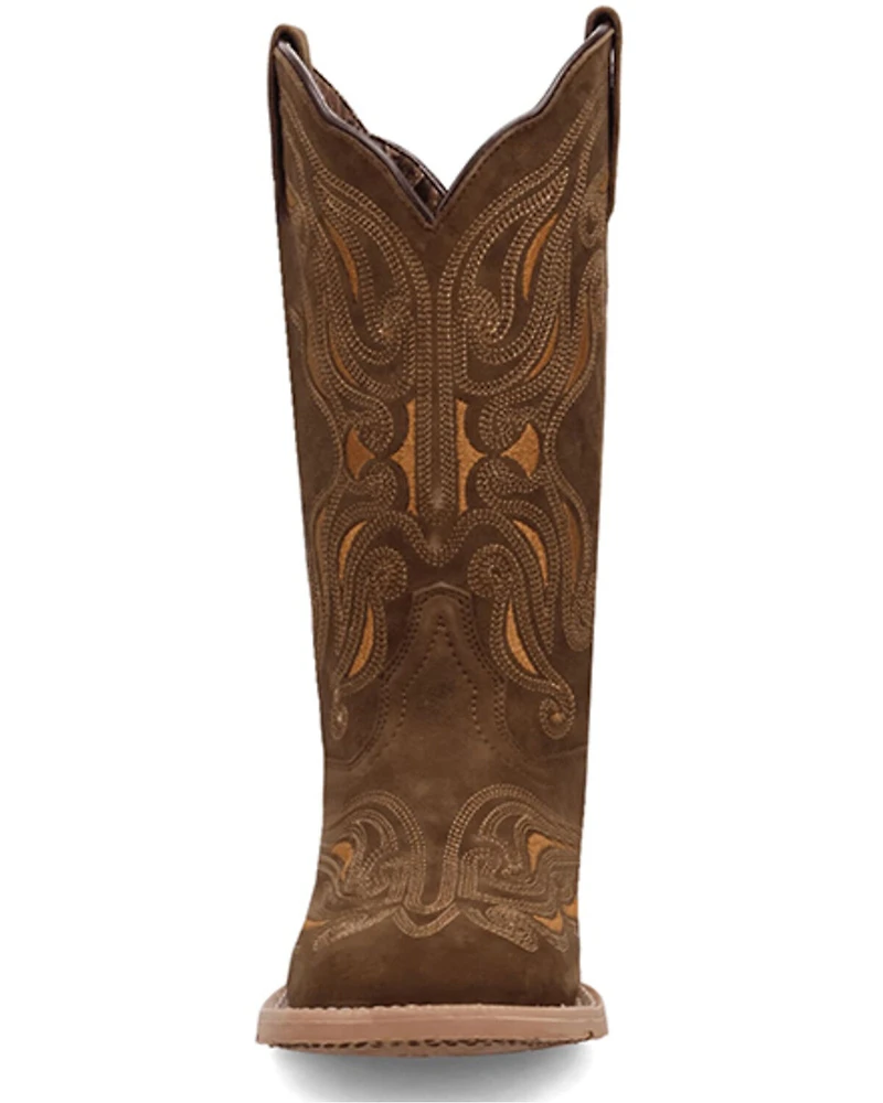 Laredo Women's Millie Suede Western Boots - Broad Square Toe