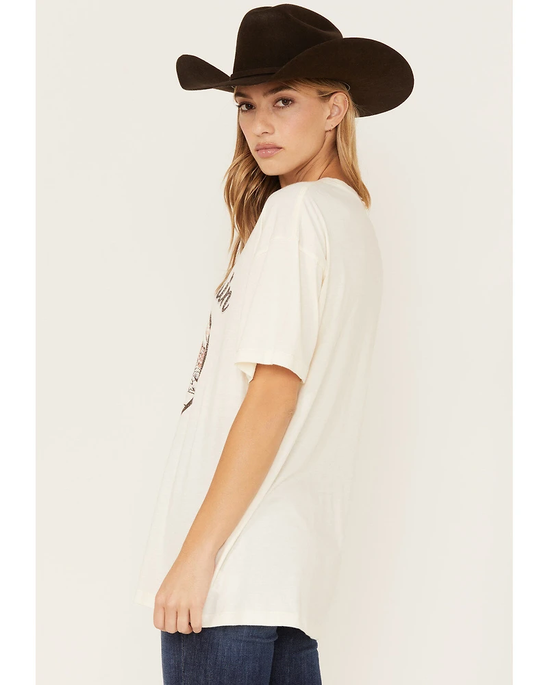 Cleo + Wolf Women's Frosty Mountain Oversized Short Sleeve Graphic Tee