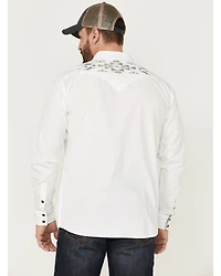 Moonshine Spirit Men's Relic Embroidered Southwestern Yoke Long Sleeve Snap Western Shirt