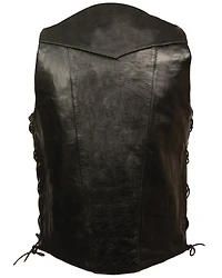 Milwaukee Leather Men's 3X 10 Pocket Side Lace Vest - Tall
