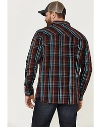Moonshine Spirit Men's Fire Starter Large Plaid Long Sleeve Snap Western Shirt