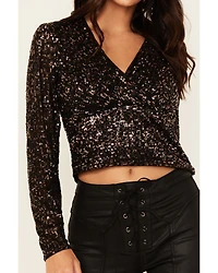 Shyanne Women's Sequins Long Sleeve Top