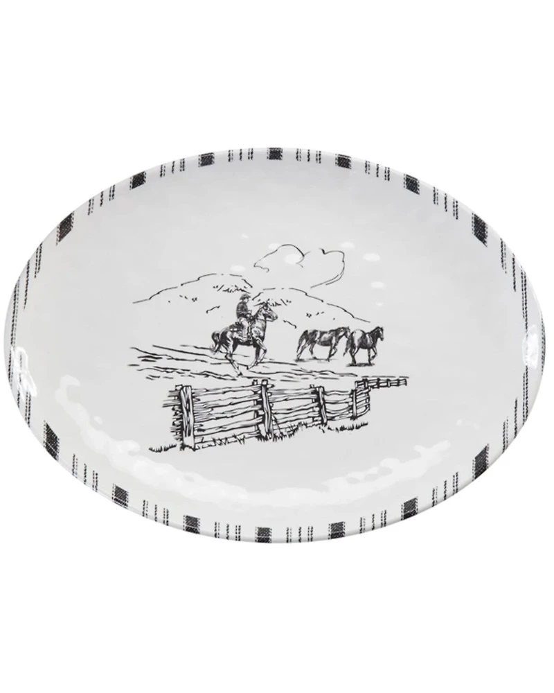 HiEnd Accents 14-Piece Ranch Life Melamine Dinnerware Set