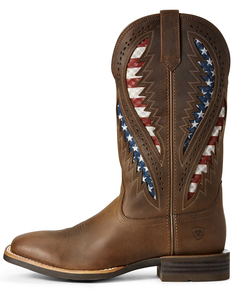 Ariat Men's VentTEK Western Performance Boots - Broad Square Toe