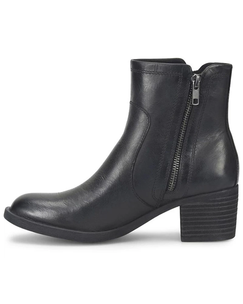 Born Women's Rigby Double Zipper Booties - Round Toe