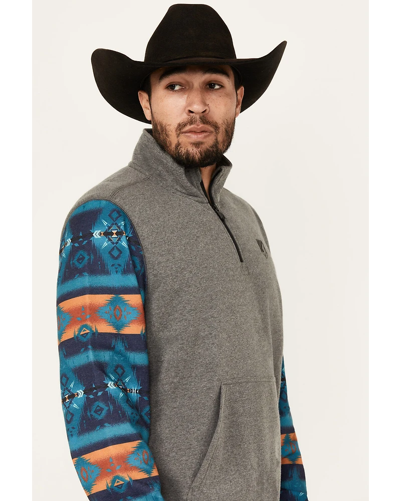 RANK 45® Men's Morocco Color Block 1/4 Zip Pullover