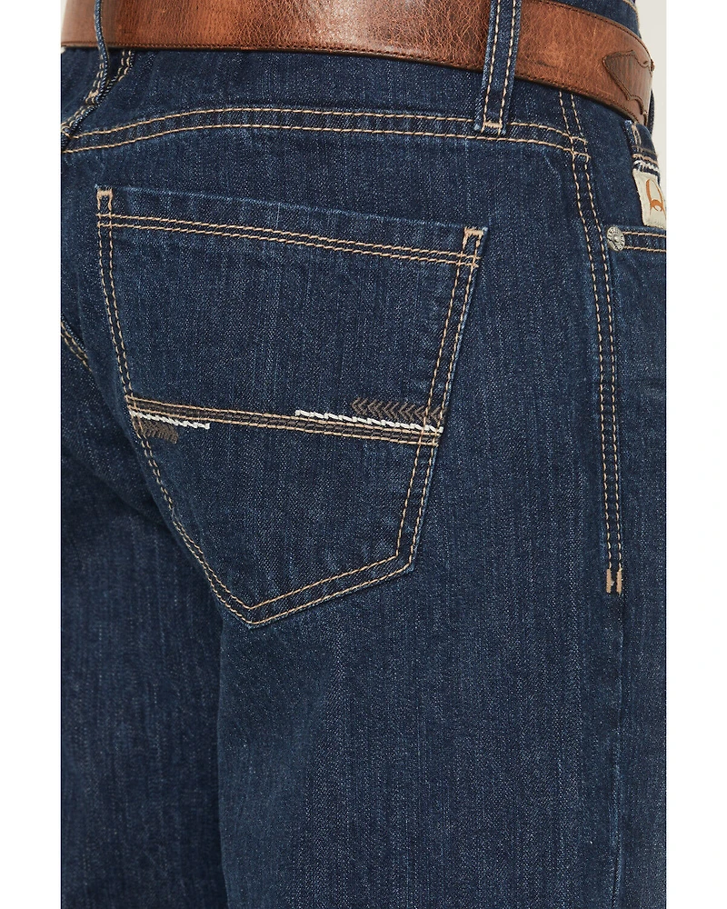 Cinch Men's Sawyer Dark Wash Loose Bootcut Stretch Denim Jeans