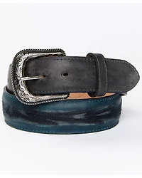 Moonshine Spirit Men's Two Tone Storm Embroidered Western Belt
