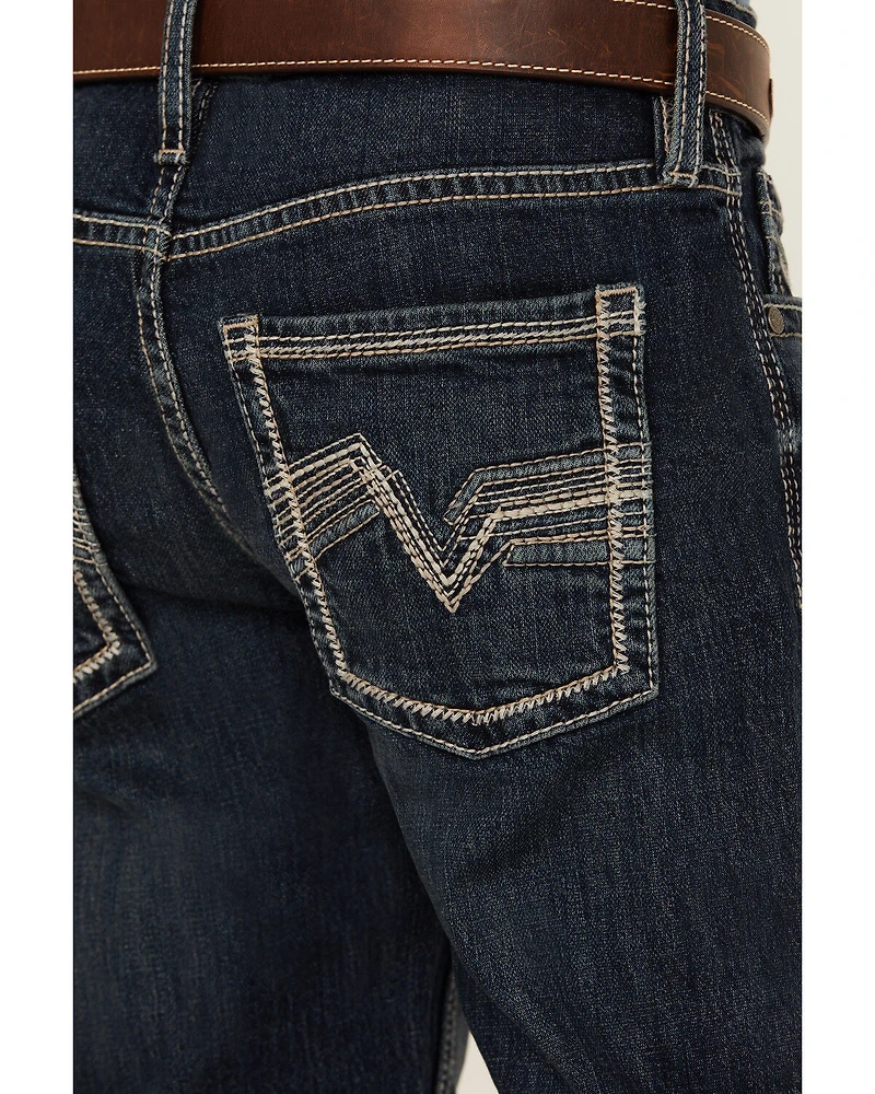 Cody James Boys' Dark Wash Moonlight Slim Bootcut Stretch Denim Jeans