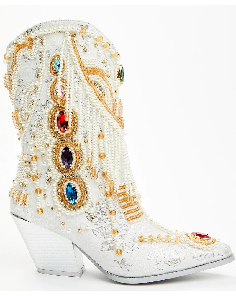 Azalea Wang Women's Astounding Embellished Fashion Booties - Snip Toe