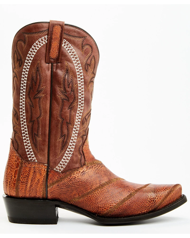 Dan Post Men's Exotic Ostrich Leg Western Boots - Snip Toe