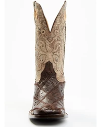 Cody James Men's Exotic Full Quill Ostrich Western Boots - Broad Square Toe