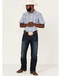 Cody James Men's Springs Vertical Stripe Short Sleeve Snap Western Shirt